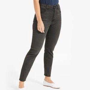 Everlane Cigarette Slim Fit Jean in Washed Black Button Fly Size 26R
